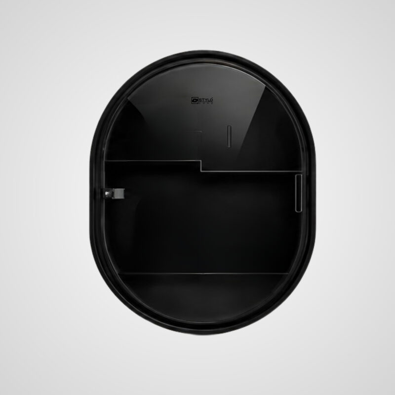 Black Oval Cabinet