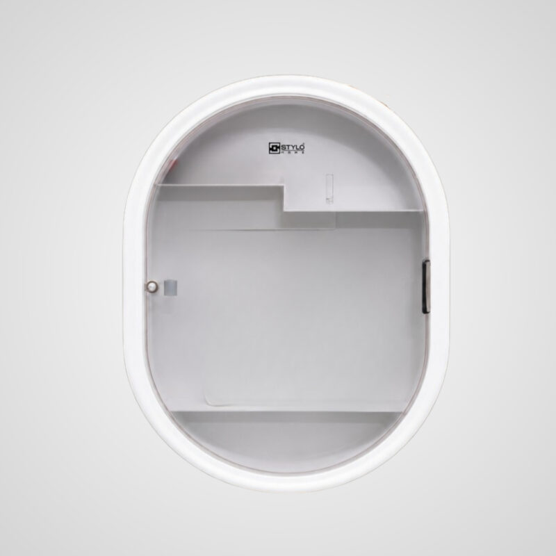 White Oval Cabinet