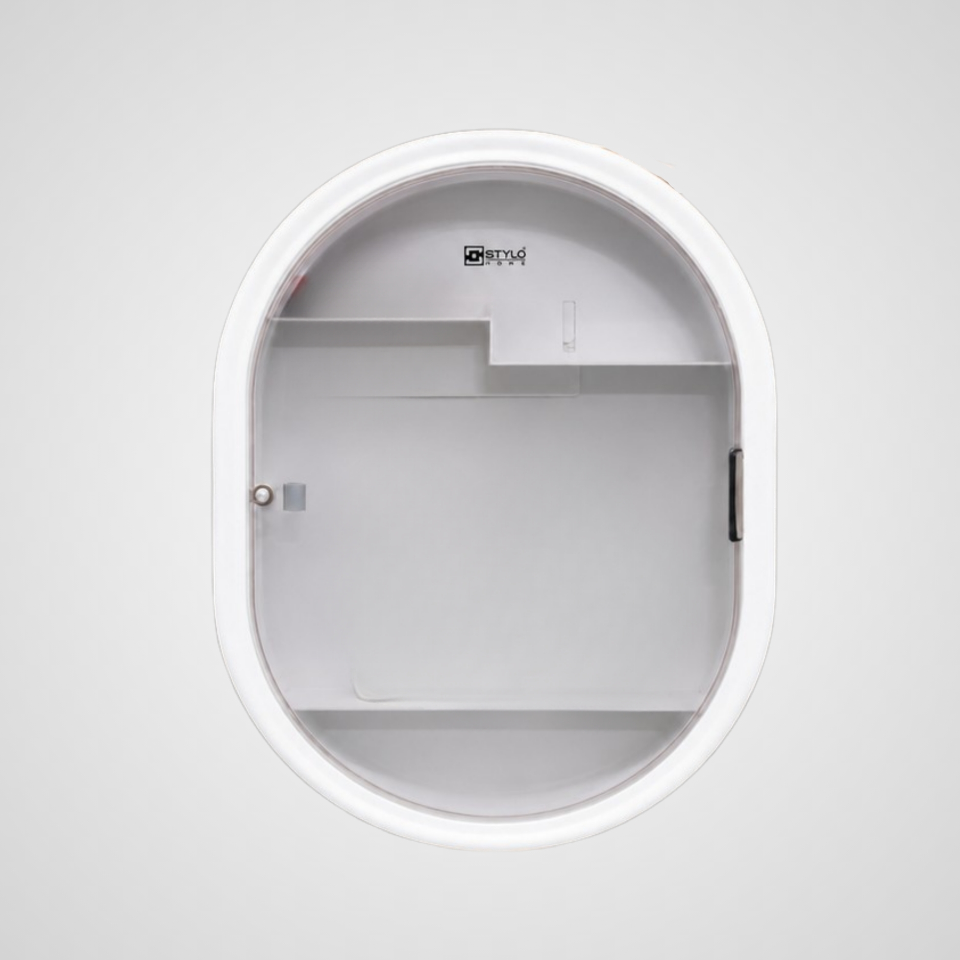 White Oval Cabinet