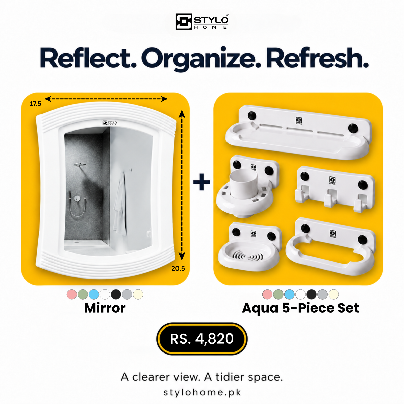 Aqua Mirror + Aqua 5-Piece Set Bundle
